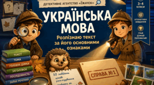«Розпізнаю текст за його основними ознаками». Інтерактивна презентація-детектив з української мови для 3–4 класів НУШ