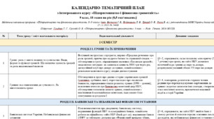 КТП з інтегрованого курсу «Підприємництво і фінансова грамотність» 9 клас, 18 годин на рік (0,5 год/тиждень) за підручником Гільберг Т. Г.