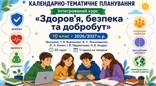 Календарно-тематичне планування ЗБД, 10 клас, за модельною навчальною програмою Воронцової Т.В. та інш. на 2026/2027 навчальний рік.