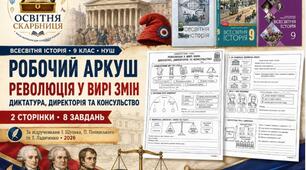 Революція у вирі змін: диктатура, Директорія та Консульство — робочий аркуш, 9 клас НУШ за підручниками Щупак, Полянський, Ладиченко