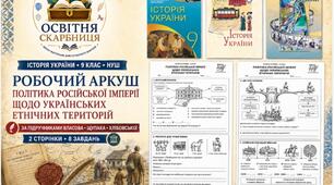 Політика Російської імперії щодо українських етнічних територій — робочий аркуш, 9 клас НУШ за підручниками Власова, Щупака та Хлібовської (2026)