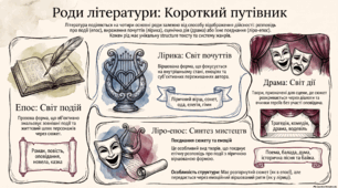 Роди літератури. Провідні літературні епохи.