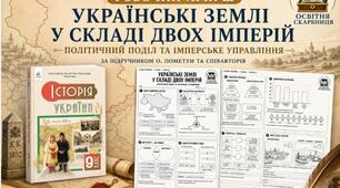 Українські землі у складі двох імперій — робочий аркуш, 9 клас НУШ за підручником О. Пометун, Н. Гупана, О. Дудар і П. Мороза («Освіта», 2026)