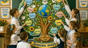 🌳🕊️ «ДЕРЕВО МИРУ» — велика інтерактивна композиція для класу до Дня миру! 💙💛