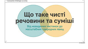6 клас. Презентація "Що таке чисті речовини та суміші" НУШ