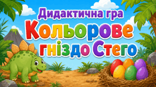 Дидактична гра "Кольорове гніздо Стего"