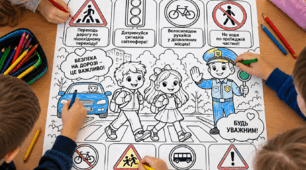 🎨 Велика розмальовка «Правила дорожнього руху» 🚦