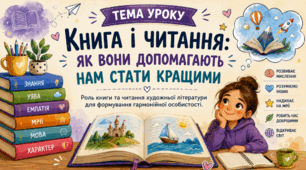 Тема: Роль книги та читання художньої літератури у формуванні особистості