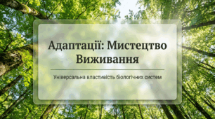 01.  Адаптації як універсальна властивість біологічних систем