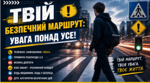 Відеоподкаст "Твій безпечний маршрут: увага понад усе!"МІСЯЧНИК БЕЗПЕКИ ДОРОЖНЬОГО РУХУ «УВАГА! ДІТИ НА ДОРОЗІ!»