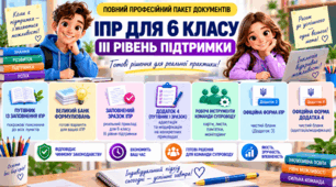 Конструктор та заповнений зразок оновленої ІПР; 6 клас, 3 рівень підтримки (пакет документів)