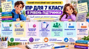 Конструктор та заповнений зразок оновленої ІПР; 7 клас, 2 рівень підтримки (пакет документів)