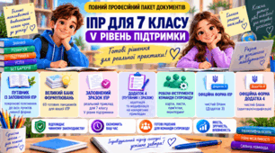 Конструктор та заповнений зразок оновленої ІПР; 7 клас, 5 рівень підтримки (пакет документів)