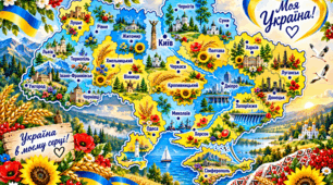 💎 Постери «Моя Україна» 🌻Мапа України💛