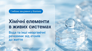03. Хімічні елементи в живих системах.  Вода та інші неорганічні речовини