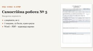 Алгебра 9 клас НУШ (Істер) · Самостійна робота № 5 — Квадратна нерівність · 4 варіанти з відповідями