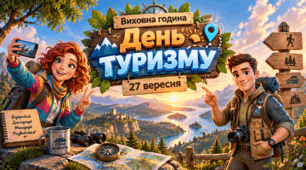 Виховна година тематичний урок 27 вересня -  День туризму 2026 «День туризму: вирушай у подорож!»🌏🧳 ✈️ 🎒 📷 🧭 ⛺ 🏝️ 🗽 🗼 🚢 🗺️ Емоційне налаштування, теоретична частина, вікторина, грамота за участь.