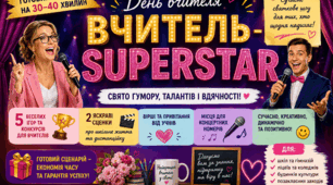 Сценарій до Дня вчителя 2026 «Вчитель — SUPERSTAR»: сучасне святкове шоу з іграми, конкурсами та сценками