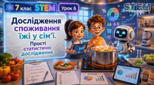 7 клас STEM Урок 6 Дослідження споживання їжі у сім’ї. Прості статистичні дослідження