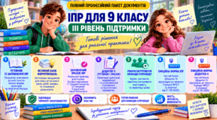 Конструктор та заповнений зразок оновленої ІПР; 9 клас, 3 рівень підтримки (пакет документів)
