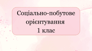 Календарне планування соціально-побутове орієнтування 1 клас інтелектуальні порушення 1 година на тиждень