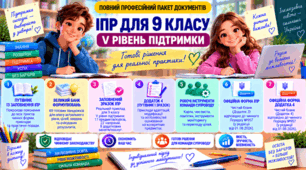 Конструктор та заповнений зразок оновленої ІПР; 9 клас, 5 рівень підтримки (пакет документів)