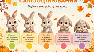 Картки самооцінювання для 1-4 класів