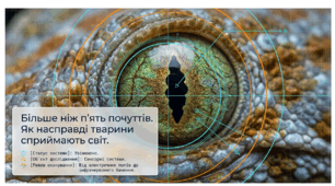 Презентація "Сенсорні системи тварин" 11 клас (проф)