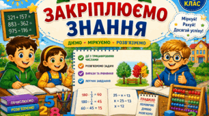 Урок 16 Закріплення знань з вивченого. Математика, 4 клас