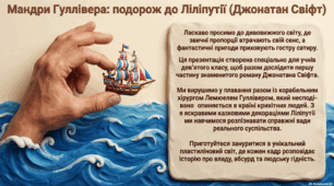 Презентація із зарубіжної літератури з теми: "Джонатан Свіфт "Мандри Гуллівера". Для 9 класу НУШ.
