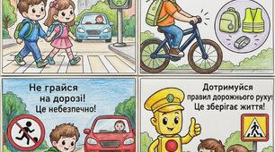 Розмальовки з правил дорожнього руху "Твій друг - безпечний рух" для учнів початкової школи