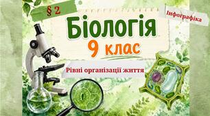 Інфографіка "Рівні організації живого". Біологія 9 клас НУШ
