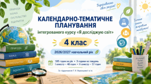 Календарно-тематичне планування з інтегрованого курсу «Я досліджую світ» для 4 класу | за підручником Т. В. Воронцової та ін. | 2026