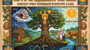 Конспект уроку укр. літ. для 6 класу (НУШ) "Міфи прадавньої України"+ презентація+ бонус!