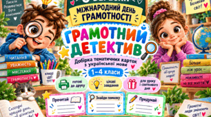 8 вересня — Міжнародний день грамотності. Грамотний детектив | 1–4 класи