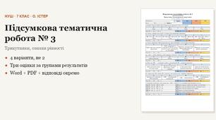 Геометрія 7 клас НУШ (Істер) · Підсумкова тематична (контрольна) робота № 3 — Трикутники, ознаки рівності · 4 варіанти з відповідями