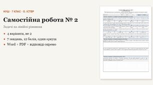 Алгебра 7 клас НУШ (Істер) · Самостійна робота № 2 — Розв’язування задач за допомогою лінійних рівнянь · Рівняння як математична модель задачі · 4 варіанти з відповідями