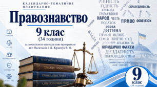 Календарно-тематичне планування згідно Модельної навчальної програми «Правознавство. 9 клас» (авт. Васильків І. Д., Кравчук В. М.), затвердженою наказом МОН України від 21.07.2025 № 1043.