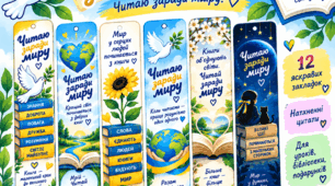 Набір книжкових закладок «Читаю заради миру»