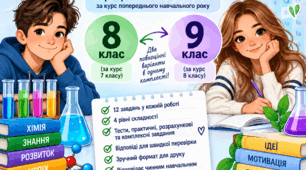 Діагностичні роботи з хімії 8-9 клас НУШ (за прог. Григоровича)