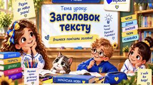 Урок української мови.Тема "Заголовок"