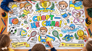 Мегарозмальовка до Олімпійського тижня «Спорт — це сила!» 1, 4, 9, 16 аркушів.