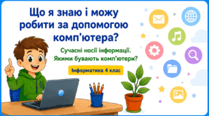 Що я знаю і можу робити за допомогою комп’ютера? Сучасні носії інформації.