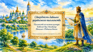 💛💙 Своєрідність давнього українського письменства. Письменство як частина культури Київської Русі. Володимир Мономах. «Повчання дітям»