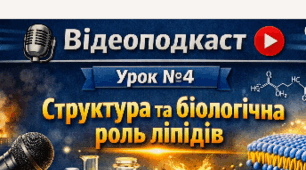 Відеоподкаст 📝Урок № 4 Структура та біологічна роль ліпідів. 9 кл НУШ Тагліна