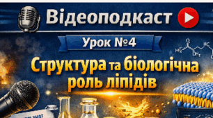 Відеоподкаст 📝Урок № 4 Структура та біологічна роль ліпідів. 9 кл НУШ Тагліна