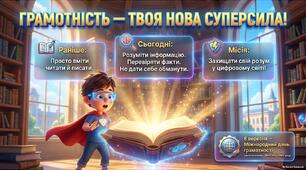 «Грамотність — моя суперсила!» — інтерактивна презентація до Міжнародного дня грамотності (8 вересня)+конспект
