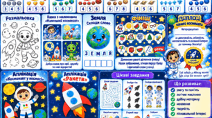 🚀 Космічна подорож — великий розвивальний комплект для дітей 5–6 років! 🌎⭐