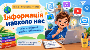 Презентація до уроку інформатики " Інформація навколо нас.Дії з інформацією " для 4 класу