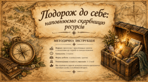 Тренінговий пакет: "Подорож до себе: наповнюємо скарбницю ресурсів"